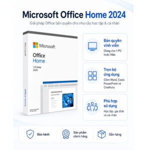 Phần mềm Microsoft Office Home 2024 English APAC EM Medialess (EP2-06811) FPP/Box